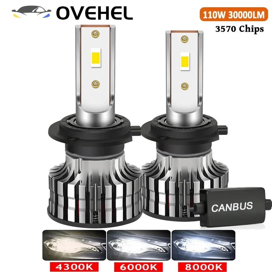 

Car Headlight H1 H3 H4 H7 LED 30000LM 110W Canbus H8 H9 H11 H13 9005 HB3 9006 9012 HB4 Led Bulb Auto Lights 6000K 12V Turbo Lamp