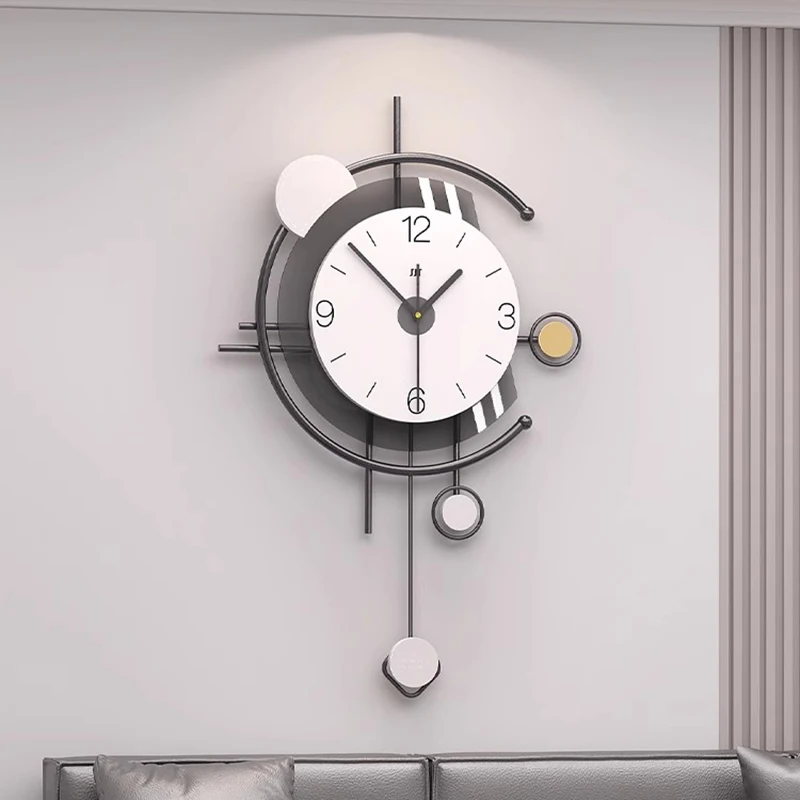 

Modern Design Wall Clock Simple European Plastics Bedroom Acrylic Wall Clock Quiet Luxury Reloj De Pared Room Decoration