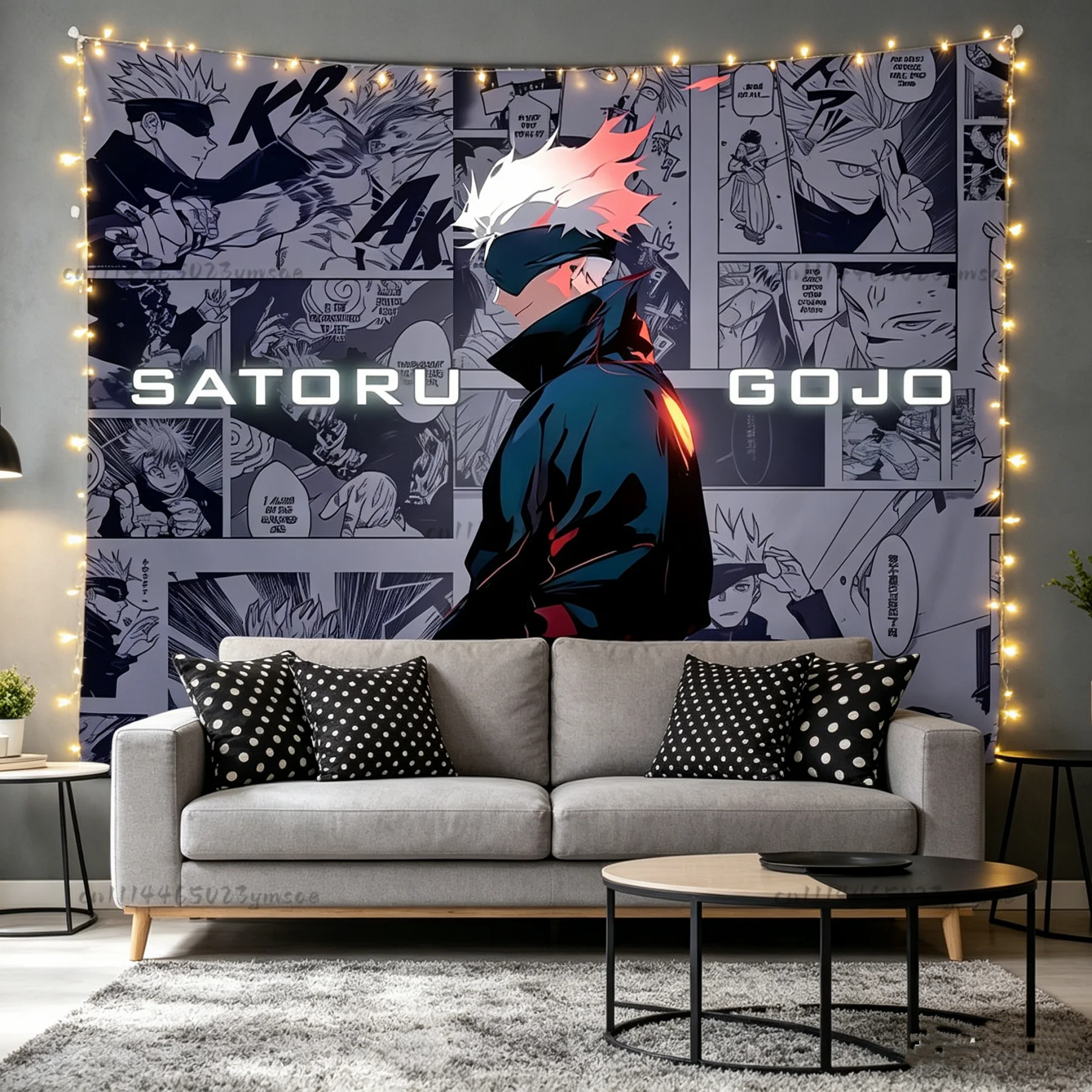 Headboard Anime Wall Tapestry Cowboy-Bebop Cool Pink American Flags Tapestry Children Cartoon Background Cloth Room Decoration