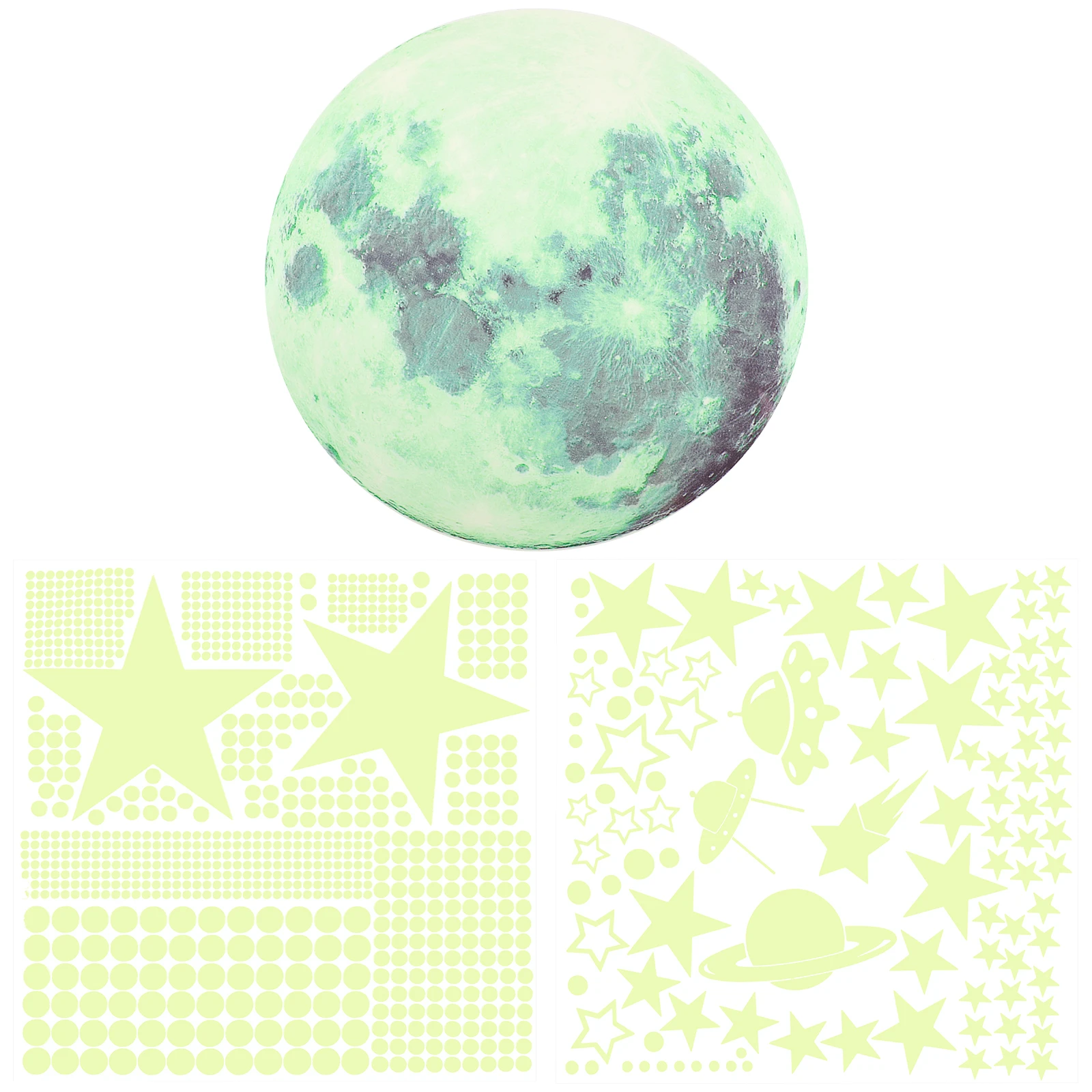 

Luminous Stickers Glow in Dark PVC Material Removable Waterproof Decor Bedroom Living Room Nursery Kids