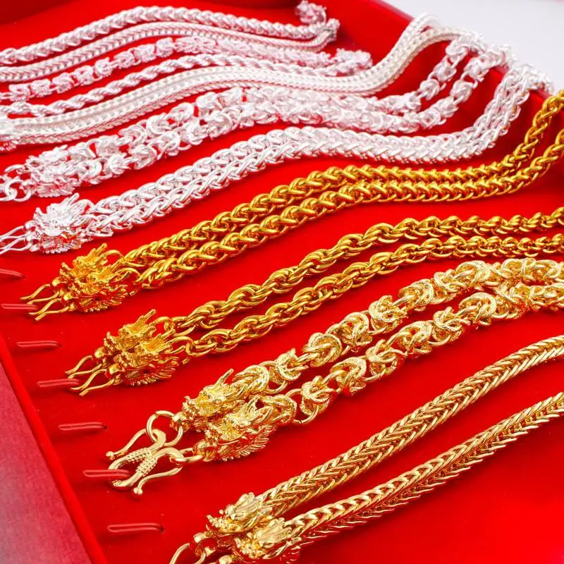 Delicate Dragon Head Pendant Necklace 1Pcs Gold Silver Tone Waterproof Jewelry for Men Women Outdoor Party Gift