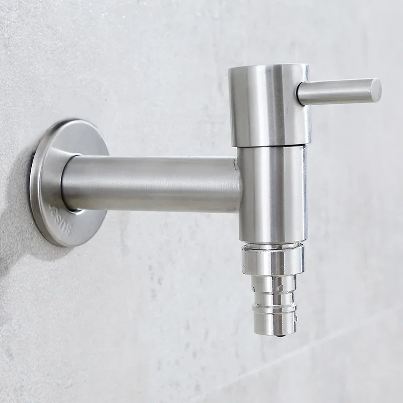 Rubinetto per lavatrice Rubinetto per piscina in acciaio inossidabile 304 con apertura rapida 4 rubinetti estesi per balcone Rubinetto per piscina Rubinetti per bagno