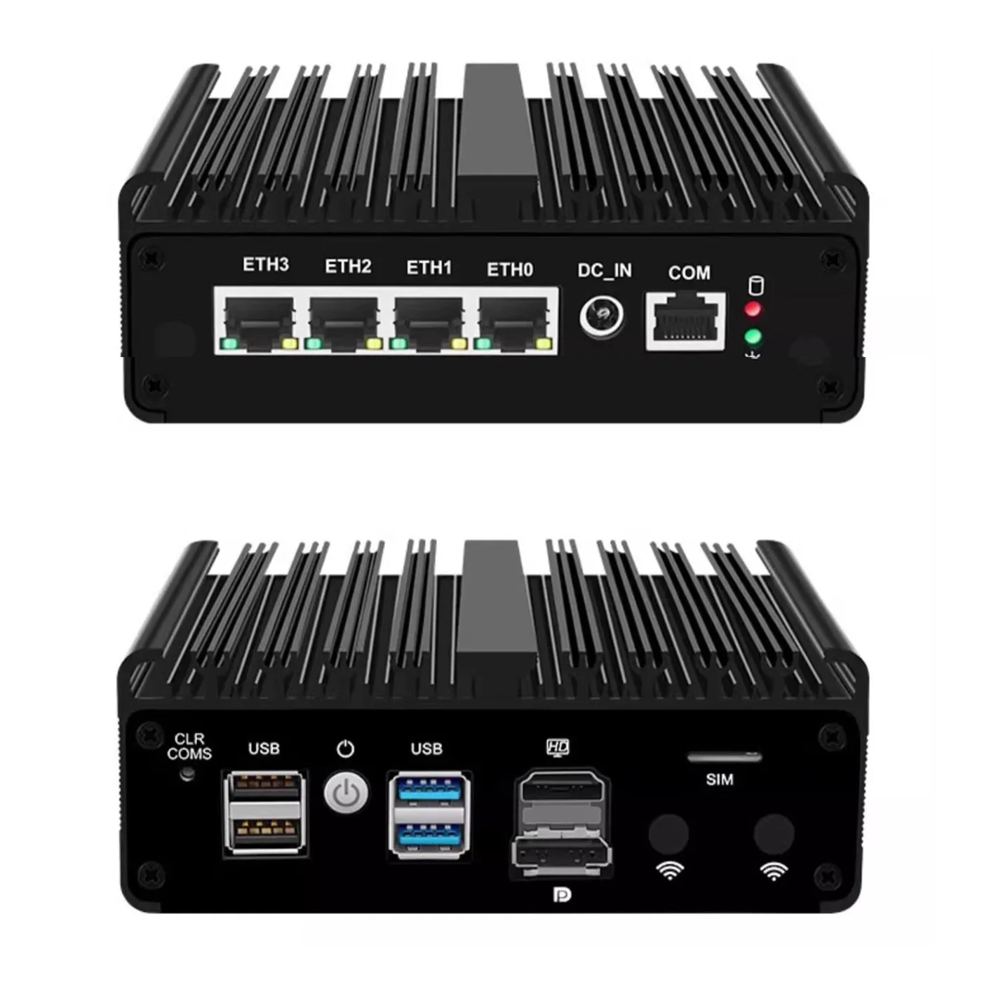 جهاز كمبيوتر J6412 عالي الجودة توجيه ناعم DDR4 4x2.5G LAN Fire Wall بدون مروحة كمبيوتر صغير #1