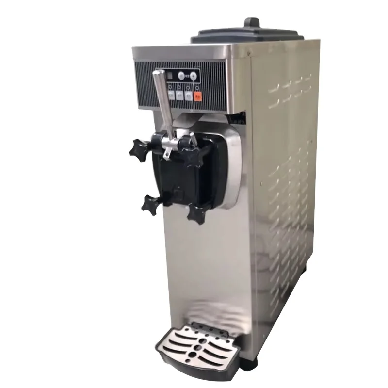 Desktop Single-Head Mini Electric Stainless Steel Automatic Gelato Making Machine Soft Rolled Ice Cream Restaurant Household Use