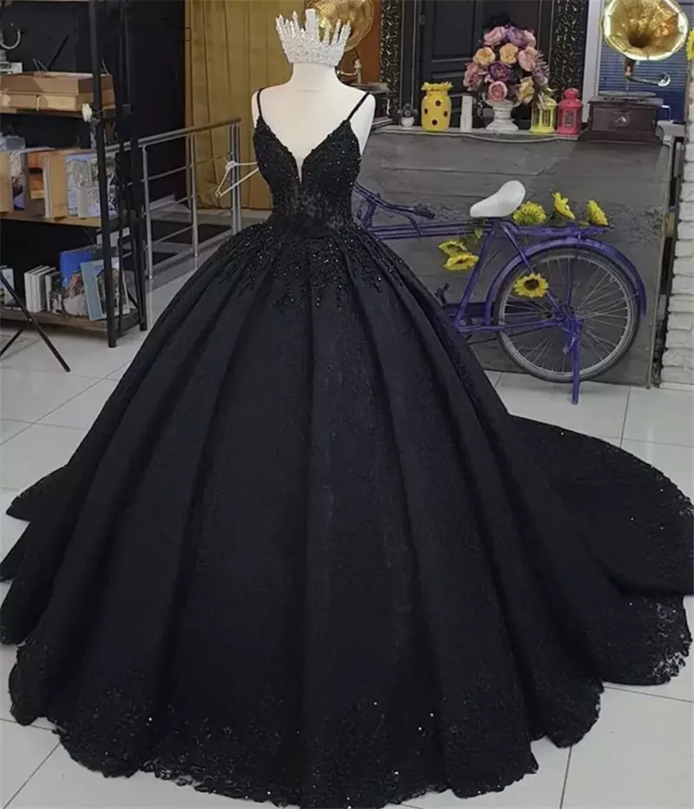 Luxus schwarze Abendkleider Vestidos de Fiesta de Noche Schnür ballkleid Frauen kleider formelle maßge schneiderte Robe de Soiree