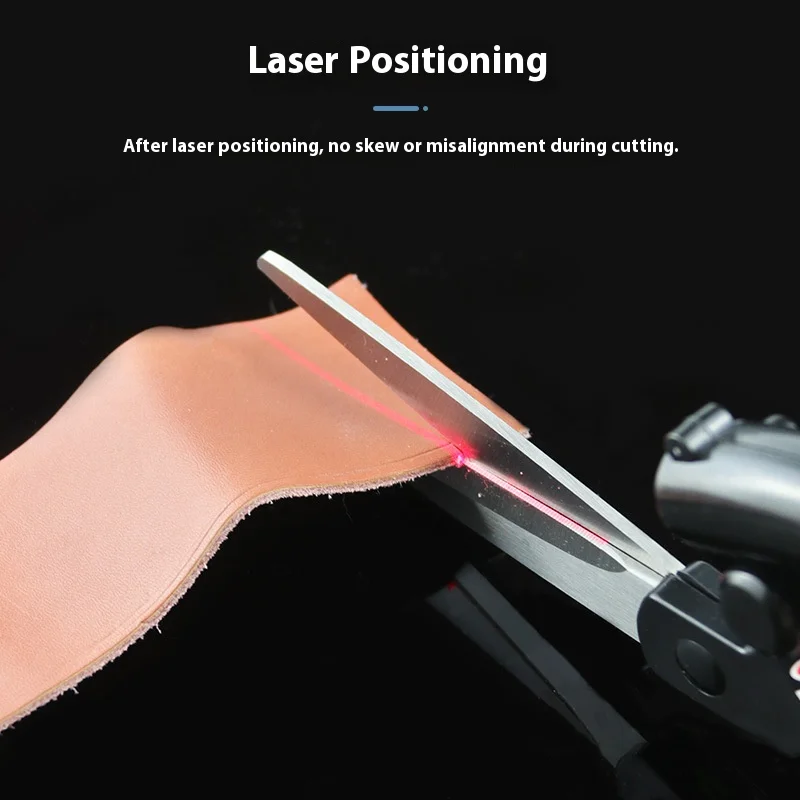 New Professional Laser Guided Stainless Steel Scissors for Home Crafts Fabric Sewing Scissors Straight Cut Quick Cutting