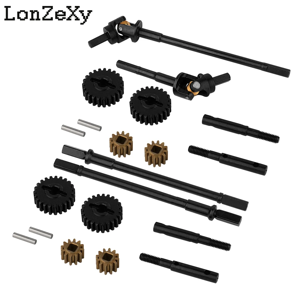 Steel Universal Joint Front Rear CVD Drive Shaft For 1/10 Axial SCX10 III Portal Axle AR45 RC Car Upgrade Replacement Parts