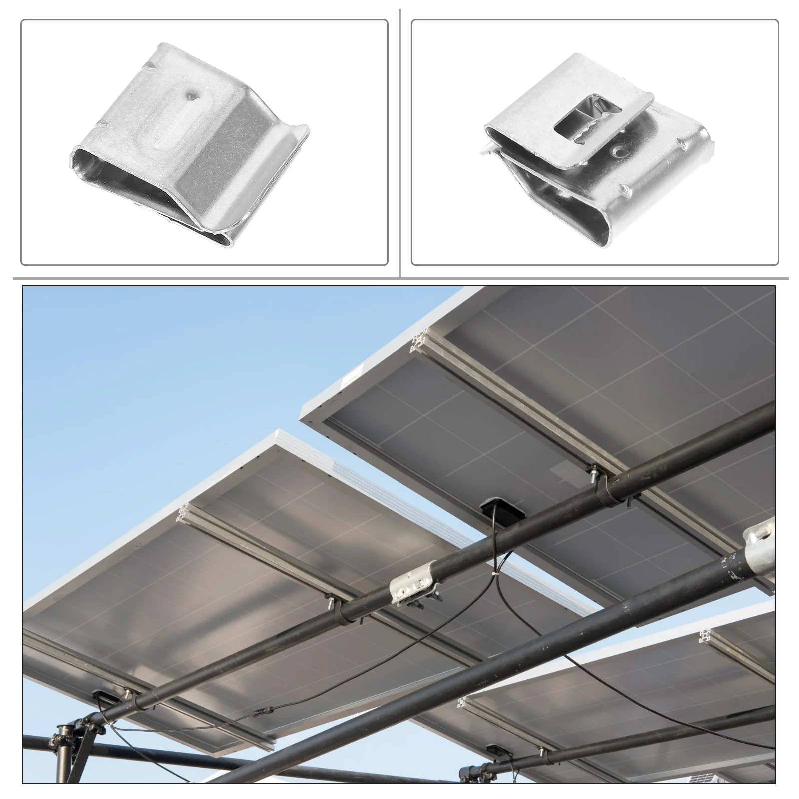 30 قطعة مقاطع الضوئية أسلاك الفولاذ المقاوم للصدأ المشابك للطاقة الشمسية الضوئية سلك كليب لوحة الأسلاك منظم الكابلات المشبك