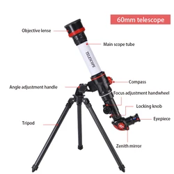 Teleskop astronomiczny HD Dzieci Studenci obserwacja gwiazd Monokular Pomoce dydaktyczne dla początkujących uczniów Dzieci