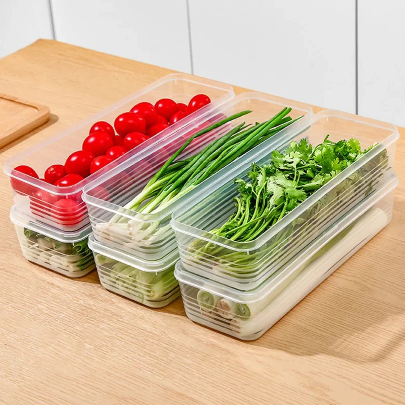 Fresh Box Refrigerator Storage Boxes Scallions Food Container, fresh-keeping Food Boxes,Transparent Sealed Storage Box - Image 2