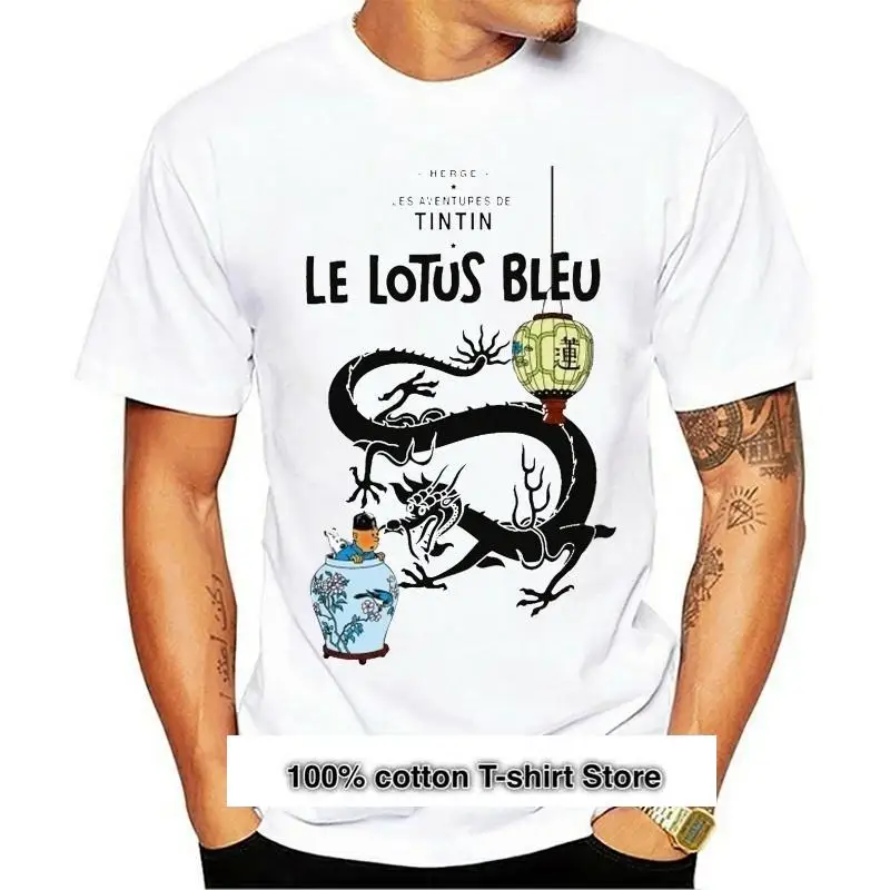 Camiseta divertida de Pokémon para hombre, camisa con gráfico de Loto Azul de Tintín