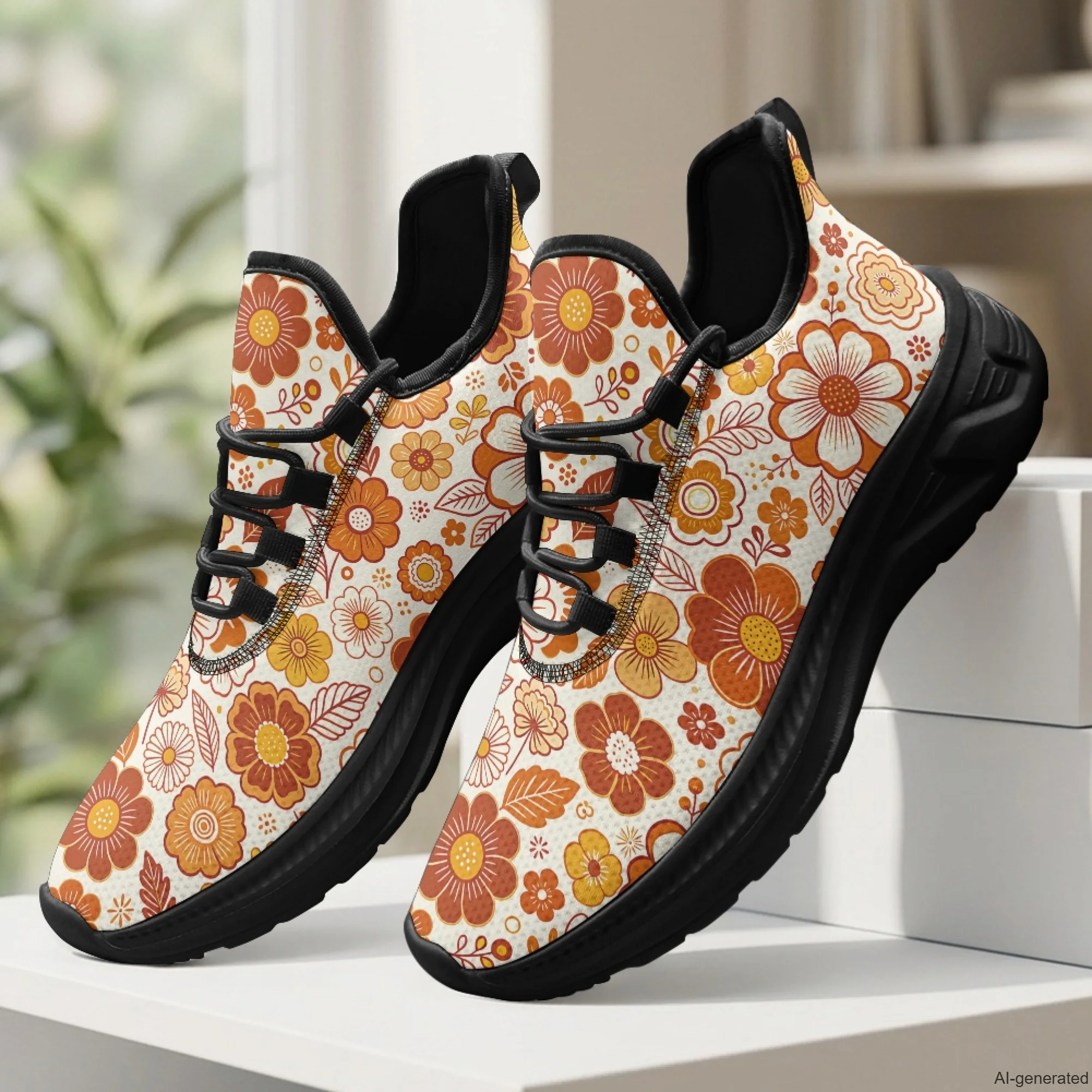 XIXIRIMIDO Womens Walking Shoes Nurse Shoes Nurse Sneakers Floral Print Tenis Masculino De Corrida Barefoot Shoes 35-48