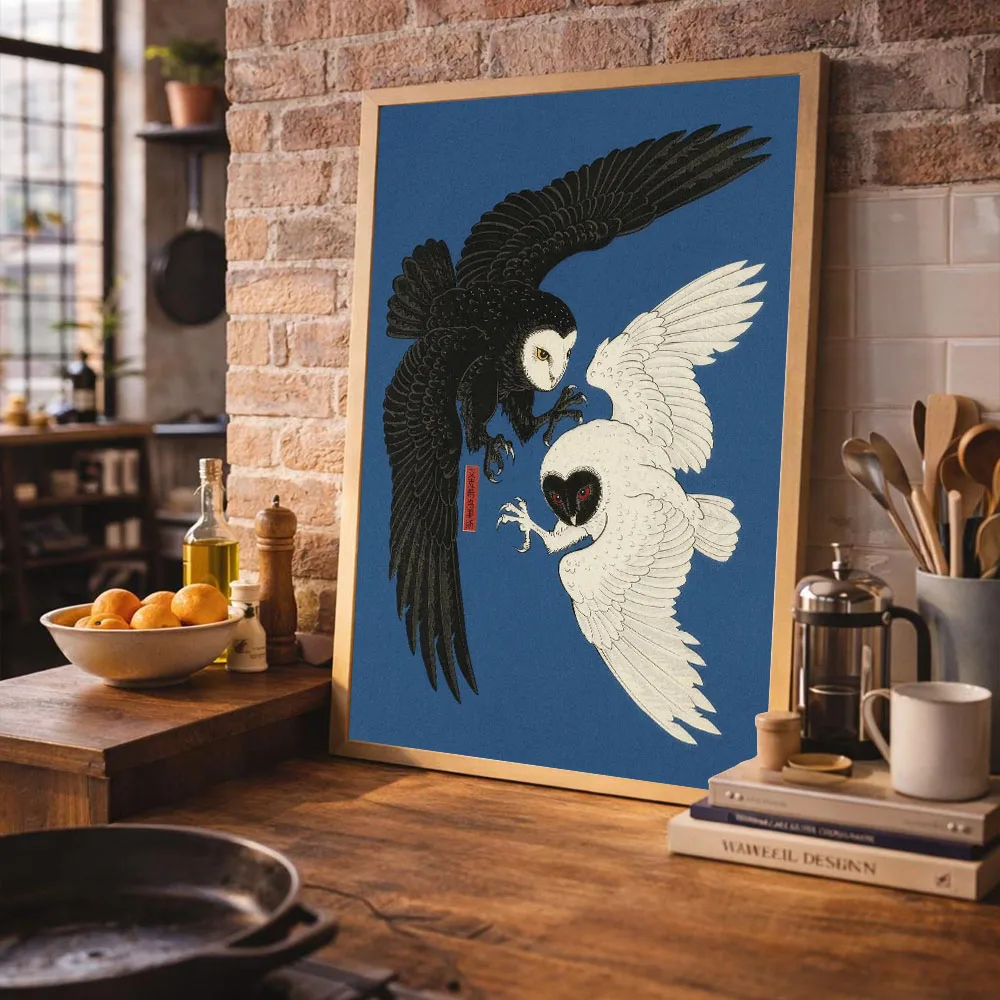 Japanese animals Vintage Posters Canvas Painting Print Room Home Kitchen Bar Cafe Room Wall Decor