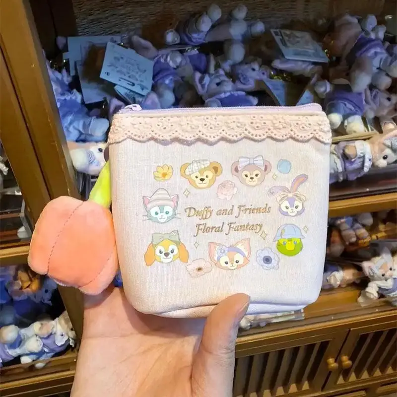 2024 Kawaii Cute Disney Duffy Coin Purse Wallet Card Holder Small Miscellaneous Storage Bag Portable Pendant Bag Gift For Girls