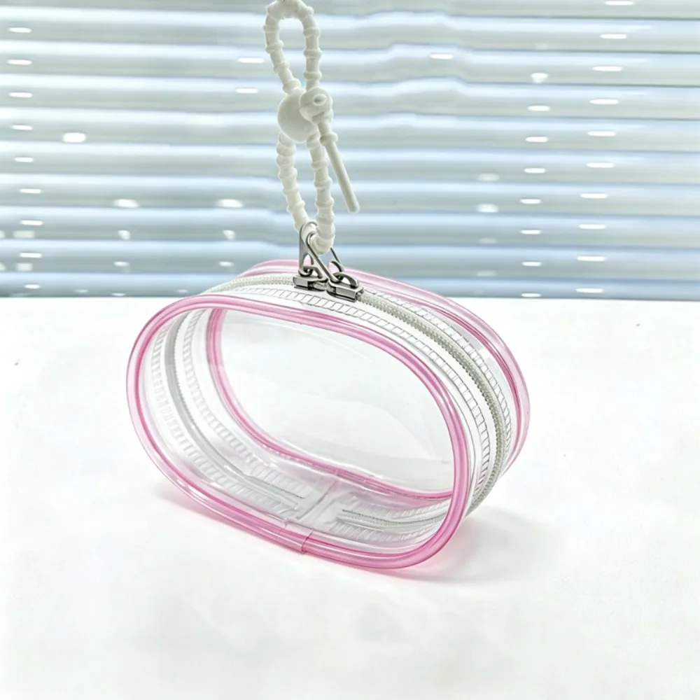 Stylish PVC Pet Food Pouch Zipper Closure Hanging Loop Kibble Storage Pouch Reusable Transparent Portable Feeding Bag