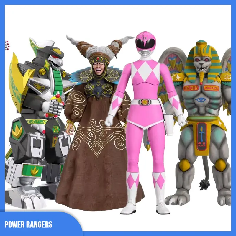 

[In Stock] Originate Power Rangers Reaction Wave 2 Pink Red Ranger Super7 Action Figure Model Collection Christmas Gifts
