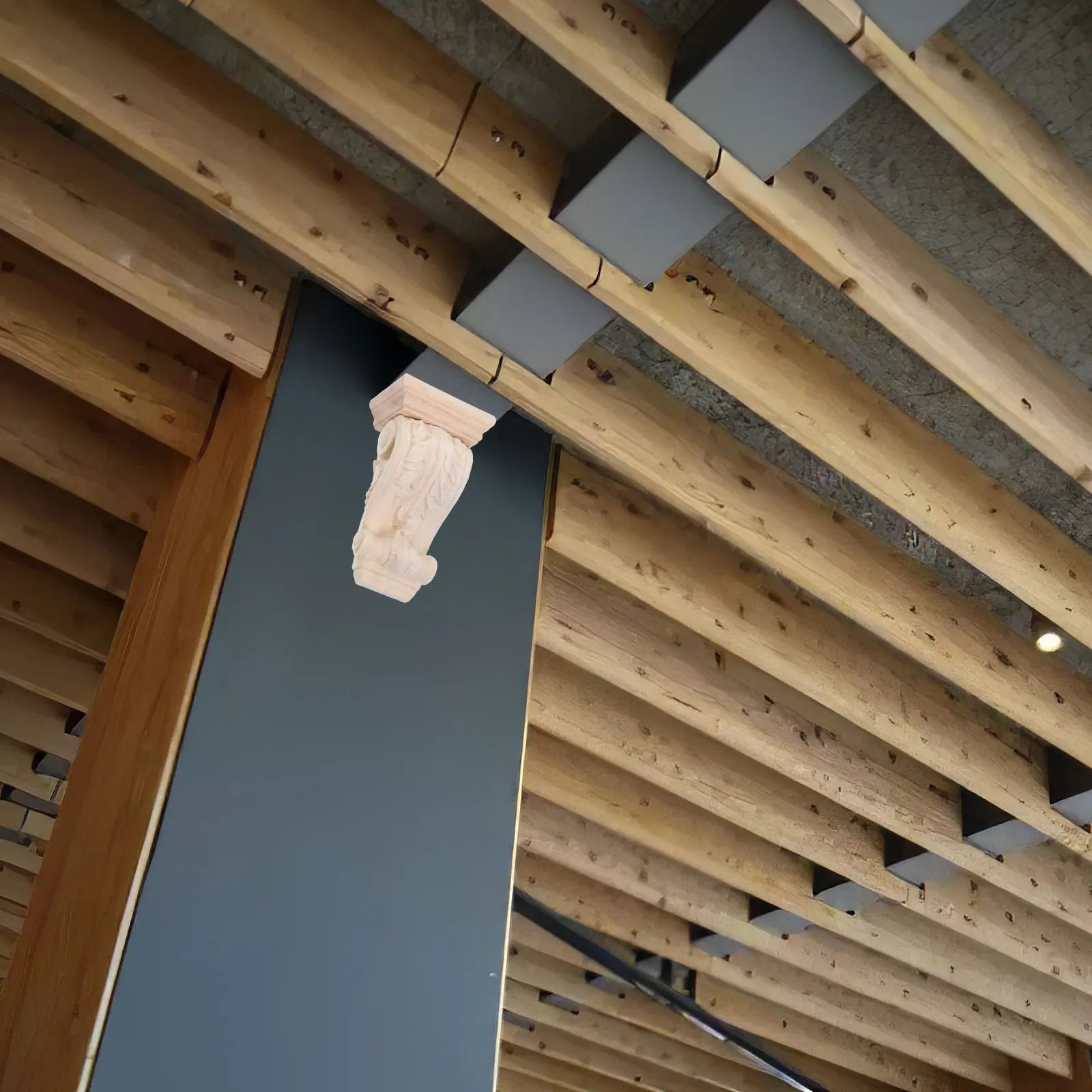 

Wooden Corbel Carving Bracket Solid Wood Decorative Support for Doorway Cabinet Shelf Small Vintage Furniture Corner Detailing