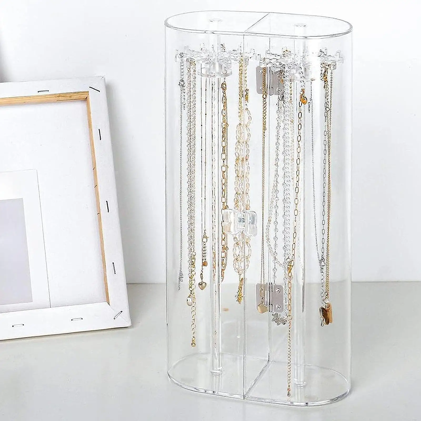 

Acrylic Necklace Holder Jewelry Holder Organizer for Countertop Home Dresser
