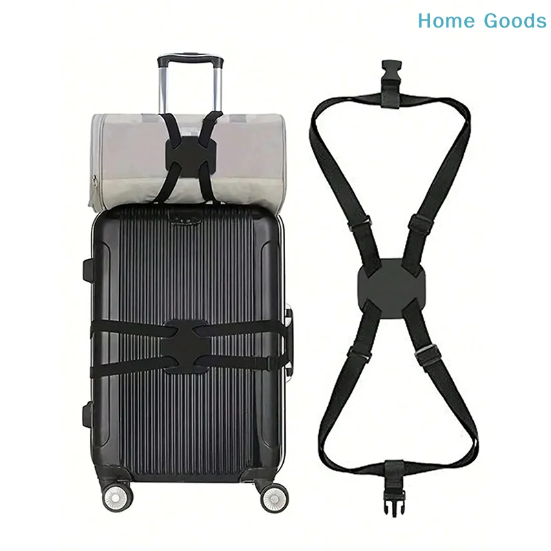 Elastic Adjustable Luggage Strap Secure Anti-theft Suitcase Tie Strapping Tape Travel Fixing Strap Bundling Belt