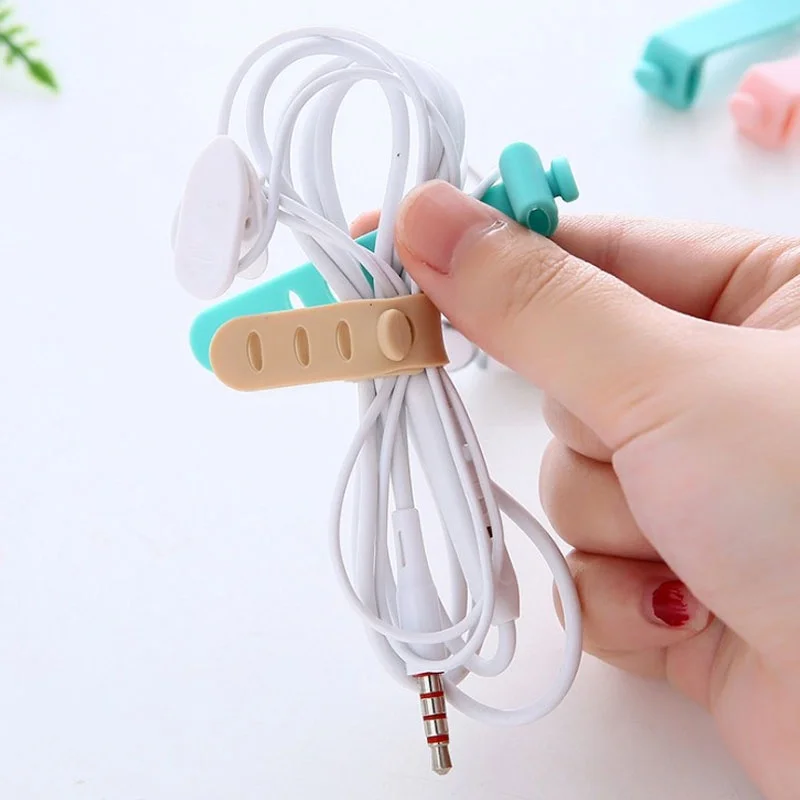 Silicone Winder cord cable tie wire holder earphone headphone charging data line USB binders Kabe