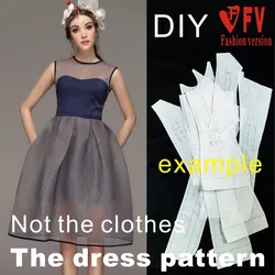 Dresses Sewing Pattern Template Cutting drawing Clothing DIY ((Not selling clothes))  BLQ-219