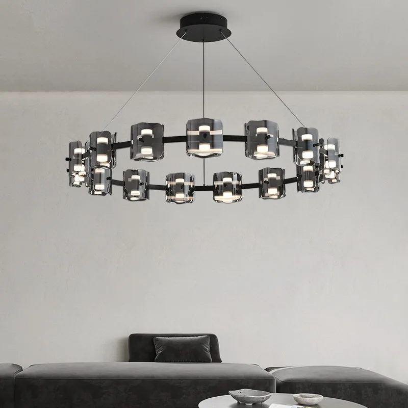 BOSSEN Modern minimalist living room chandelier minimalist light luxury atmospheric dining room whole house chandelier