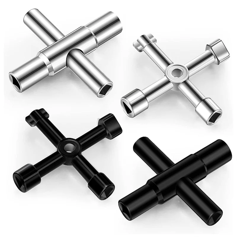 

Y42A-Faucet Triangle Key Wrench Aluminum Alloy Phillips Wrench Multifunction Wrench 4 Ways Universal Hand Tools
