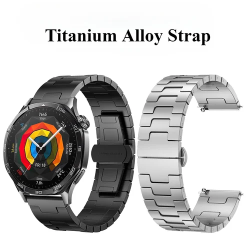 Imagen 1 del producto Huawei Watch GT5/5Pro 4/4Pro Correa de aleación de titanio de 46 mm, correa ultraligera, correa exquisita plateada/negra/gris titanio