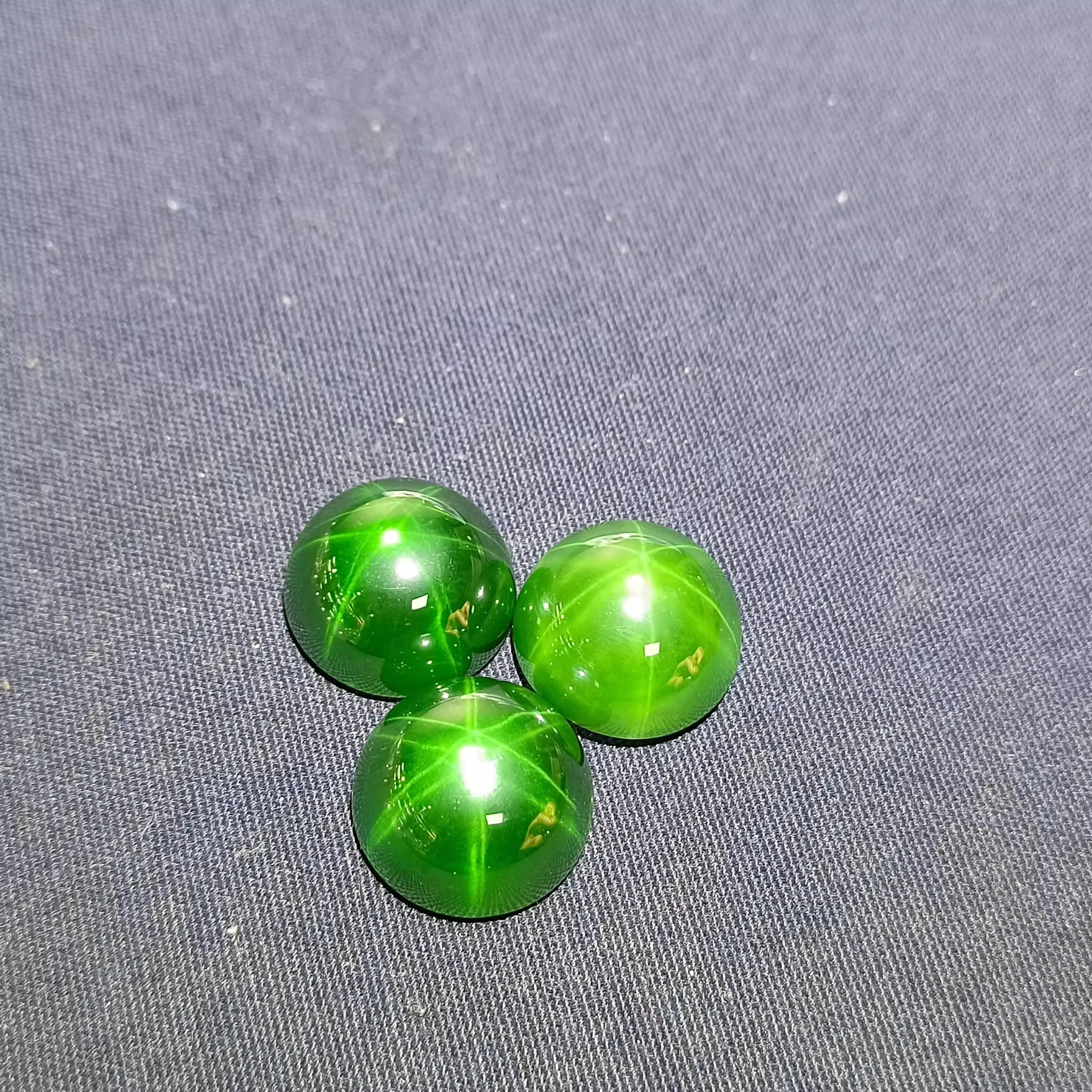 20mm green starlight cabochon stone large ring gemstone egg face men and women, main stone 18x25mm view 6
