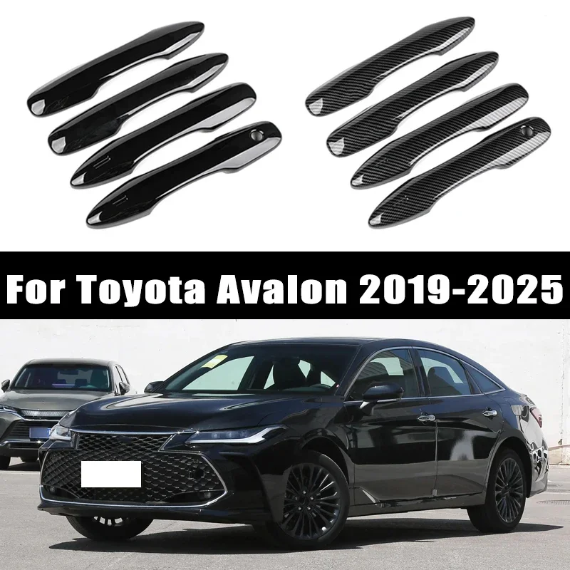 

Carbon Fiber Chrome Car Door Handle Cover Scratch Protective Accessories for Toyota Avalon 2019-2025 2020 2021 2022 2023 2024