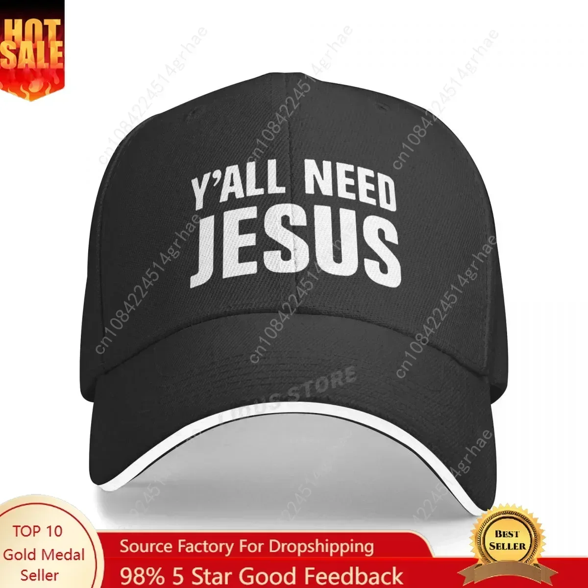 Y'all Need Jesus Letter Printed Baseball Cap Fashion Men Women Trucker Hat Casquette Snapback Gorras Boinas Hats