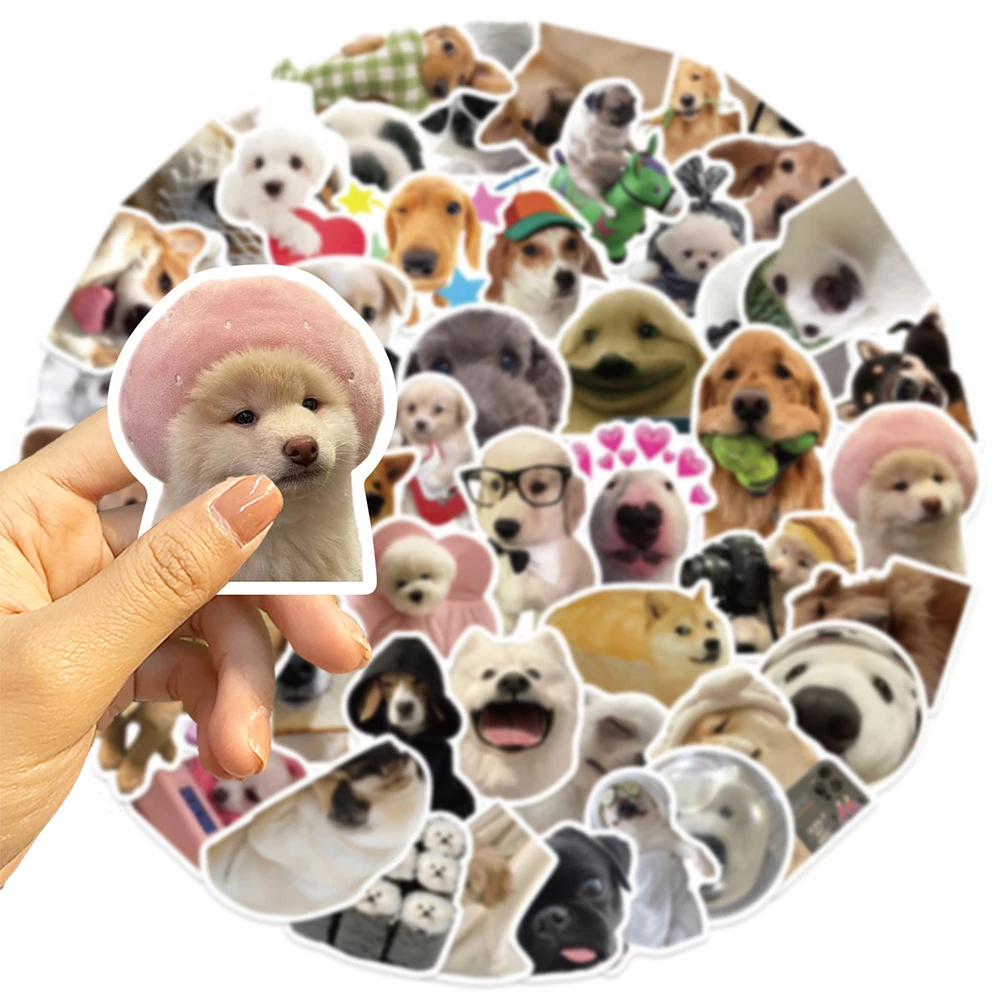 10/50/100/200pcs Funny Cat Dog Meme Stickers Kawaii Animal Graffiti Decal DIY Notebook Luggage Suitcase Car Cute Cartoon Sticker