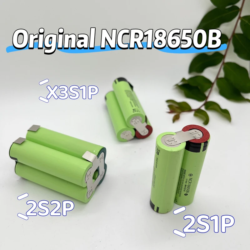 NCR18650-34B بطارية ليثيوم أيون 2S1P/2S2P/3S1P/3S2P/4S1P/4S2P/5S1P/5S2P/6S1P/6S2P 7.2V-25.2V 3.4/6.8Ah بطارية مفك البراغي