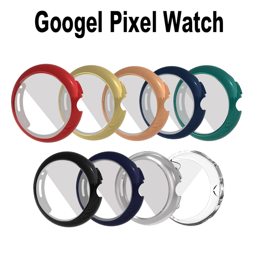 Case Protector de Tela para Google Pixel Watch, Smart Watch Strap, Soft TPU, Full Bumper Shell, Band Accessories