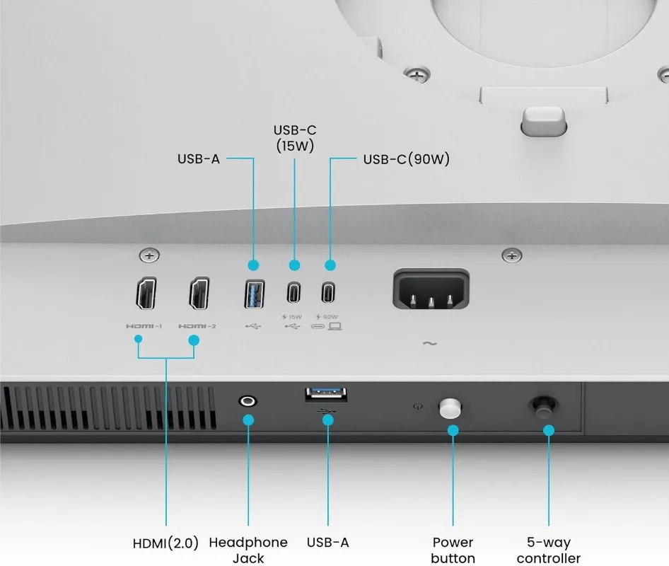 Monitor MA270U 27” 4K 3840x2160 para MacBook ®   Pro/Air, USB-C, entrega de energia de 90 W, combinação de cores, hub USB, brilho