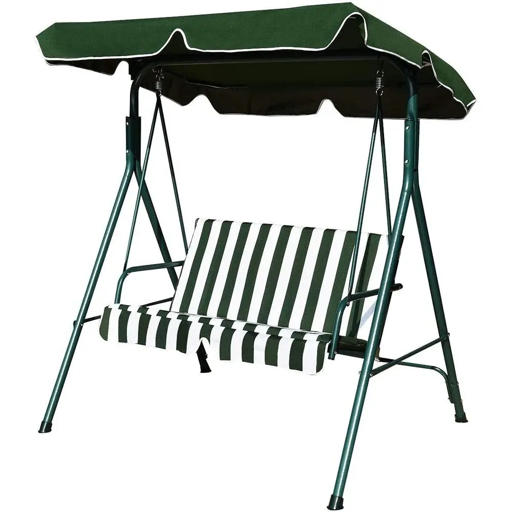 

2-Seat Outdoor Patio Swing Chair with Comfortable Cushion, Waterproof Top, and Steel Frame - Perfect for Your Garden Living Spac