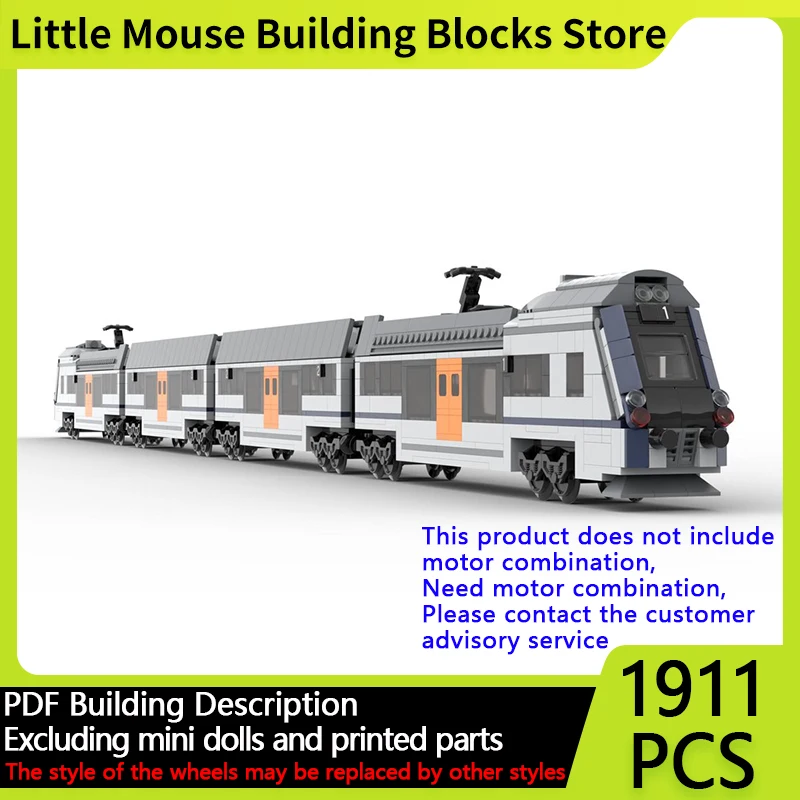 

Модель городской автомобиль MOC, строительные кирпичи MU-01, пассажирский поезд, модульная технология, подарки, праздник, сборка, детские игрушки, костюм