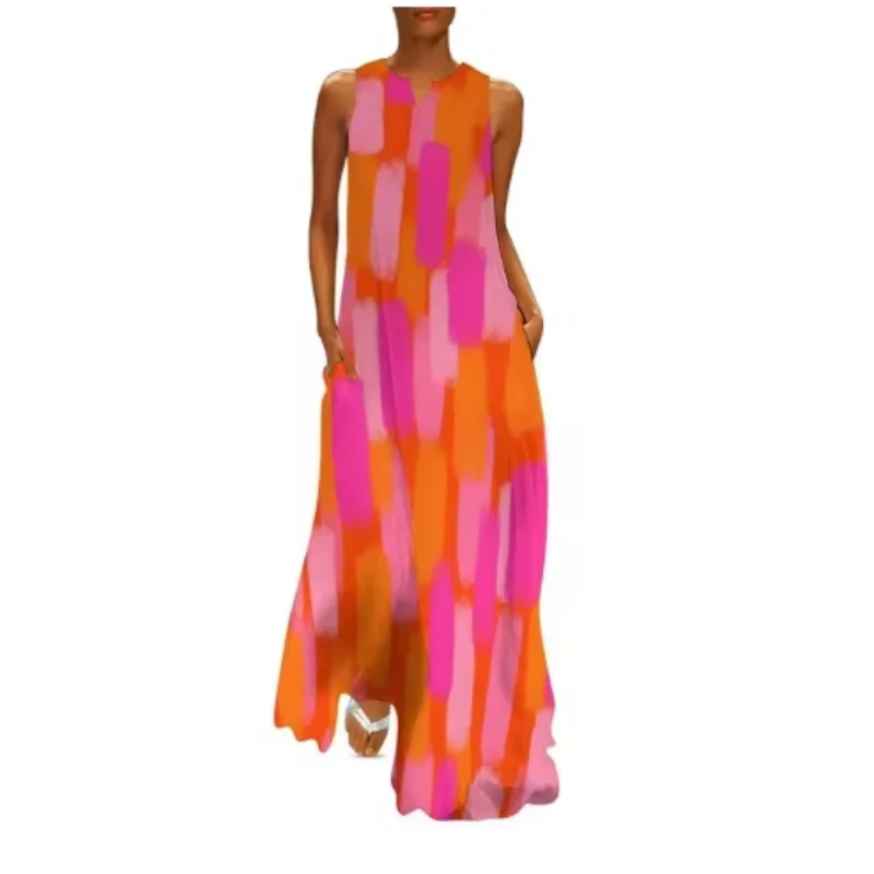 

New dress with color printing aesthetics, sexy and elegant for women cute dress loose casual and comfortable for women in summer