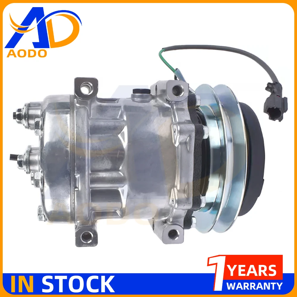 SD7H13 AC Compressor With Clutch For Link-Belt Case Kobelco KHR3241 KHR3197 47759181 LC91V00002F1 TDKR151320S 24V