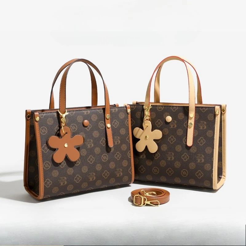 

2025 New Luxury Tote Bag for Women, Genuine Leather Multi-way Shoulder Crossbody Purse, Vintage Chic Large Capacity Bag for Work