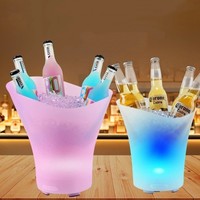 5L 7L LED Ice Bucket with Bluetooth speaker Colorful Radiant RGB Beer Bucket Plastic Barware Light Up Ice Cube Night Party