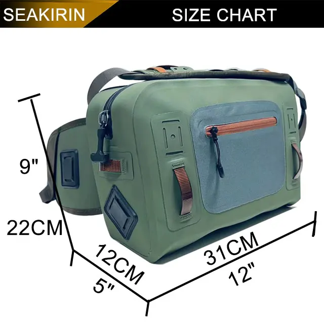 Fly Fishing Wait Hip Pack Fanny Tackle Storage Bag Cross Body Sling Versatile Waterproof Dry Bag for Canoeing Surfing Kayking