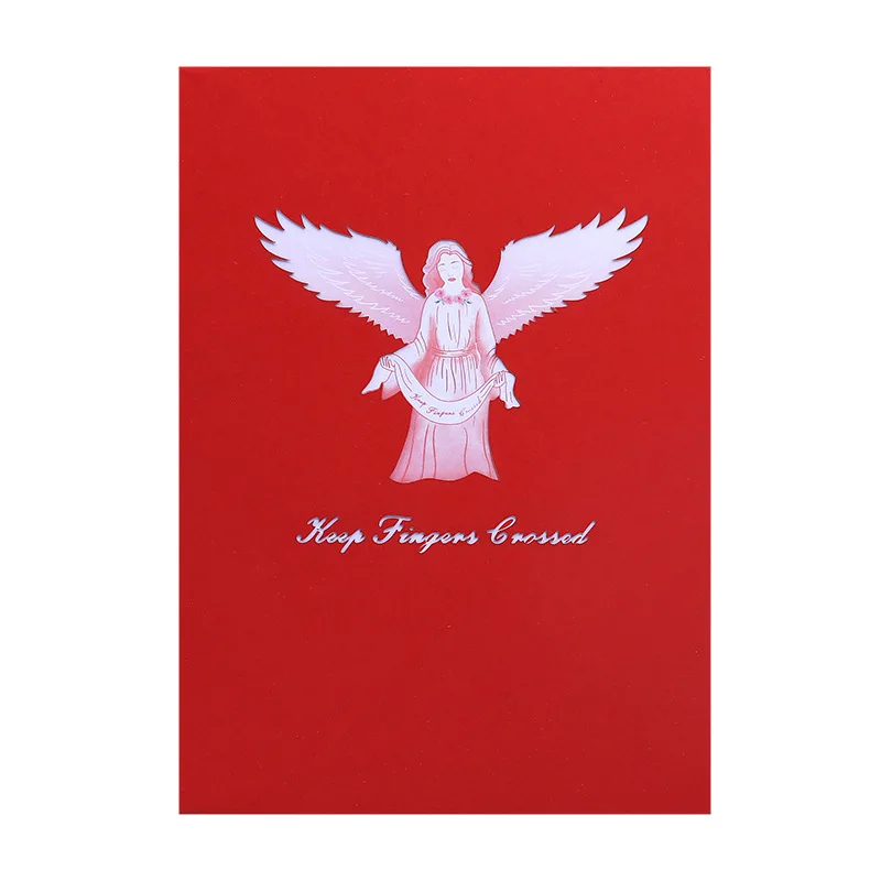 10pcs Angel Thanksgiving Origami 3D Pop UP Greeting Card Invitation For Baby Shower Wedding Birthday Xmas Party Souvenirs Gift