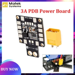 Matek Systems 3A PDB Distribution Module XT60 with Double BEC 5V/12V for FPV drone