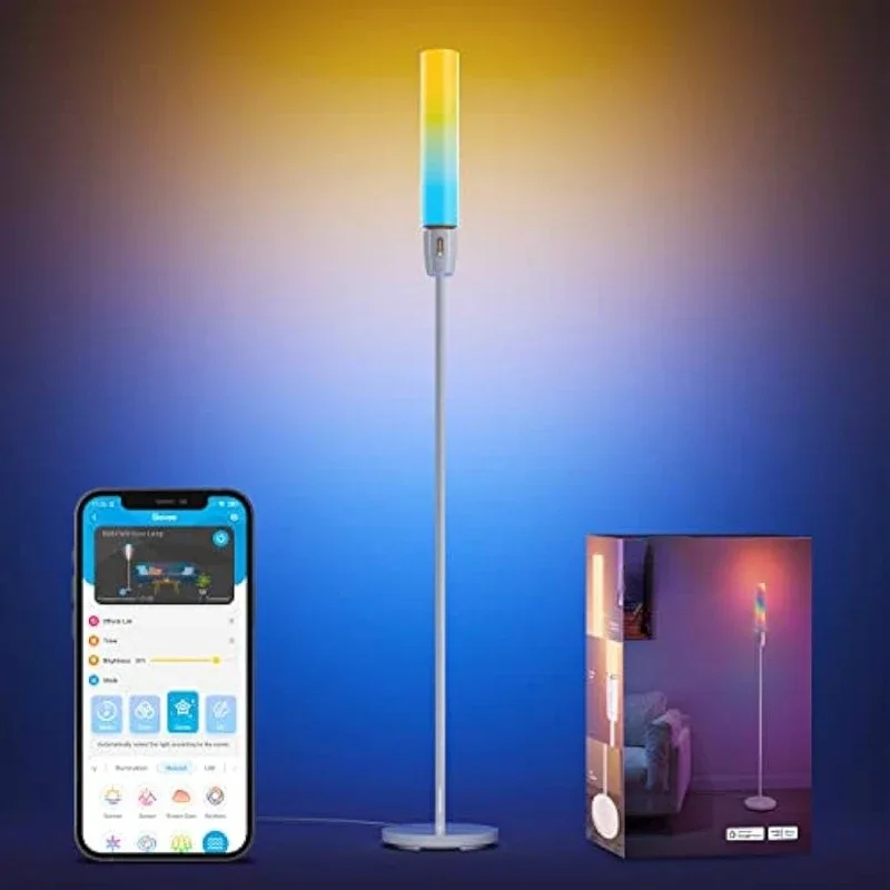 

Govee Cylinder Floor Lamp, LED Corner Floor Lamp with Wi-Fi App Control, Smart Lamp with 64+ Scenes, DIY Mode, Music Sync