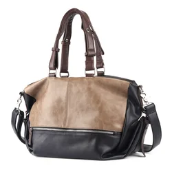 Bolso de hombro de gran capacidad para hombre, bolso de mano de viaje con correa negra, nueva moda