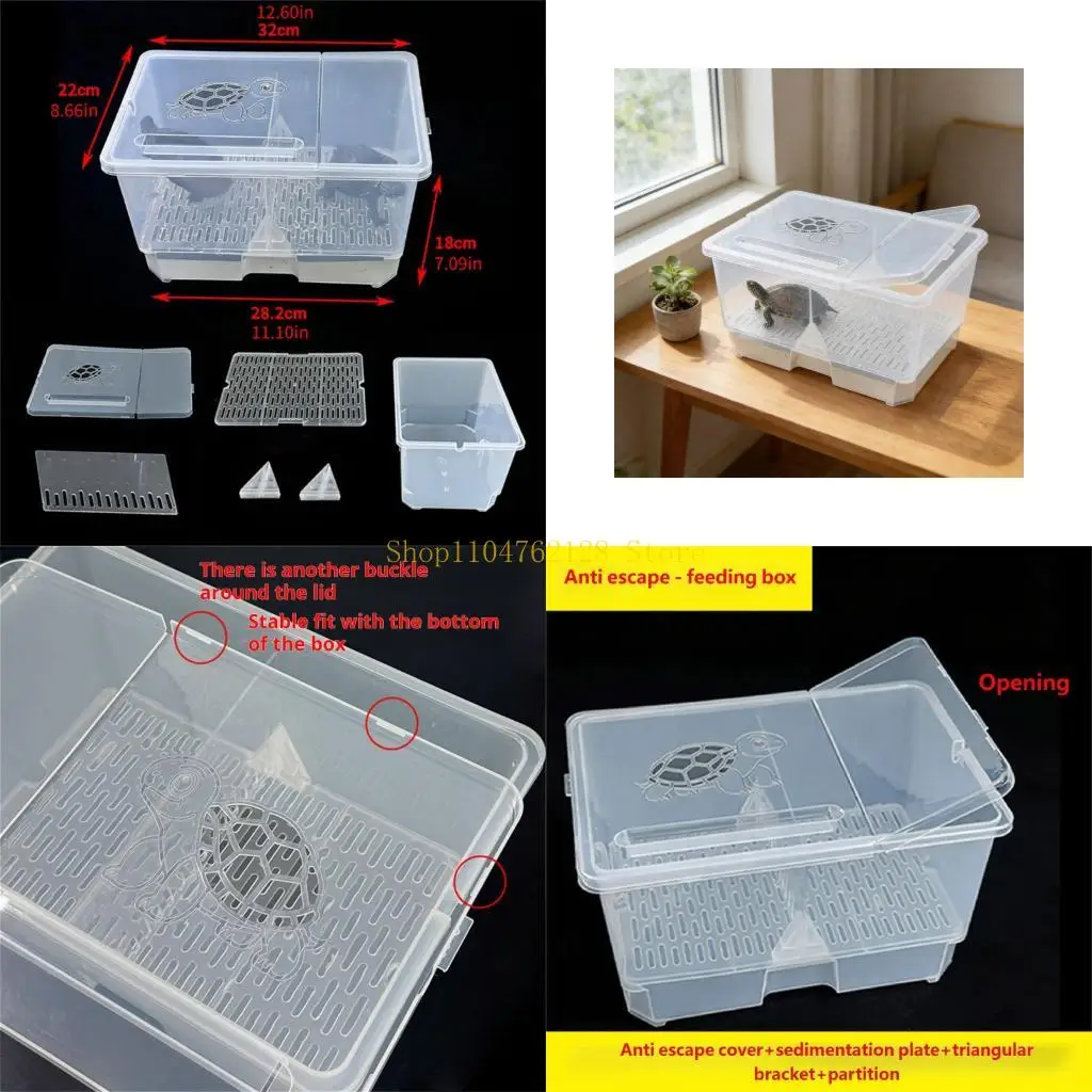 

Large Lizards Habitat Box Ventilated Cover and Detachable Waste Tray best sale