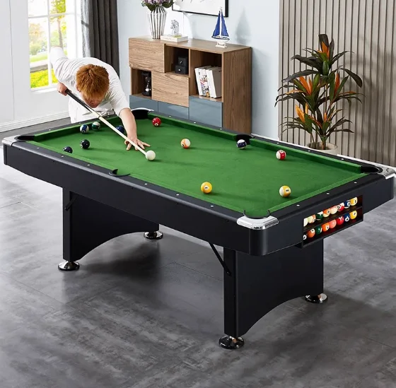 Mesa de billar americana plegable, mesa de billar de 7 pies, mesa de billar familiar para adultos, equipo de ocio interior