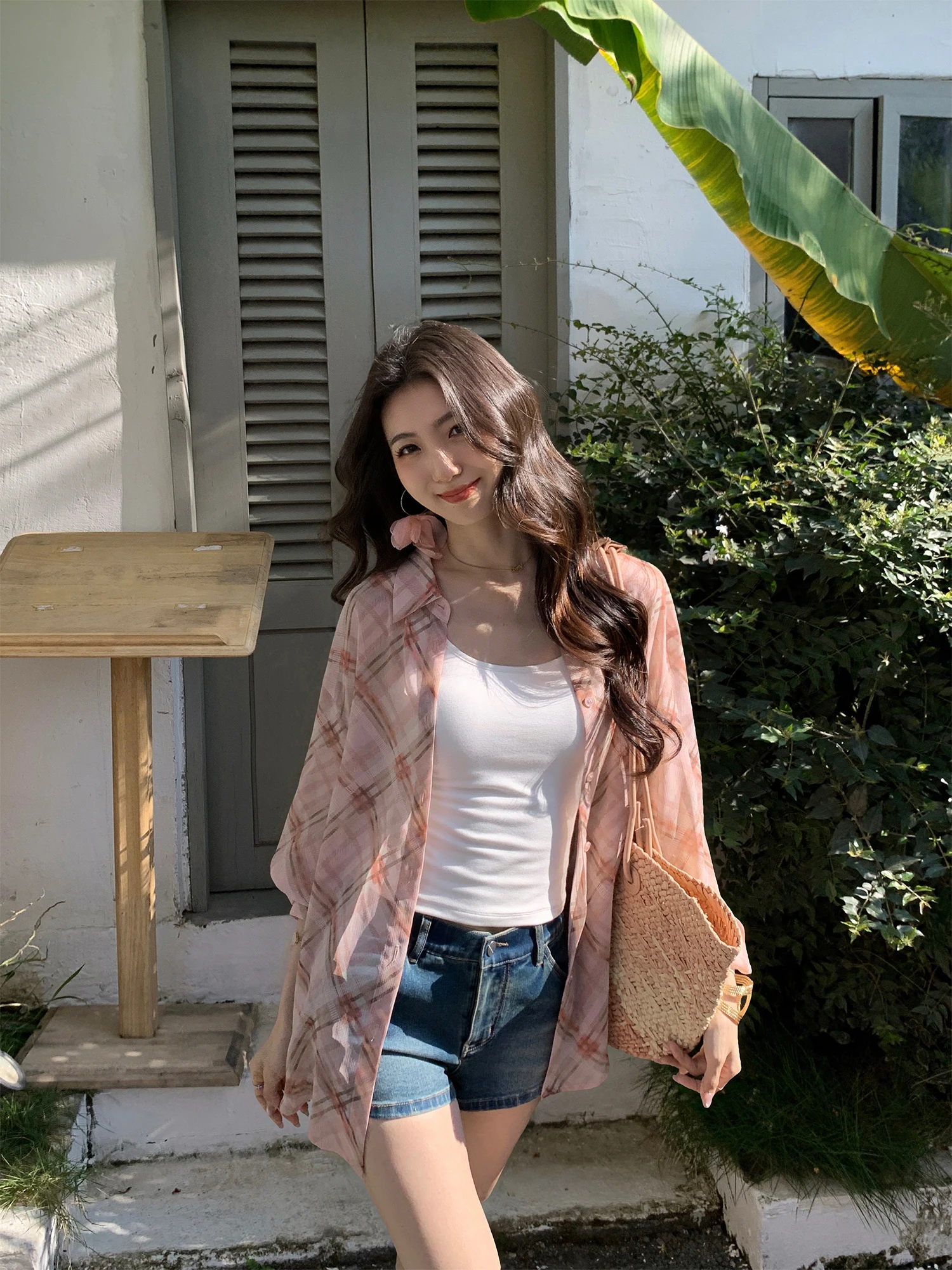 

Mulvan Casual Sle Long Sve Women's irt Lightweight Loose Polyester Fiber Resistant to Deformation Summer Season Plaid ...