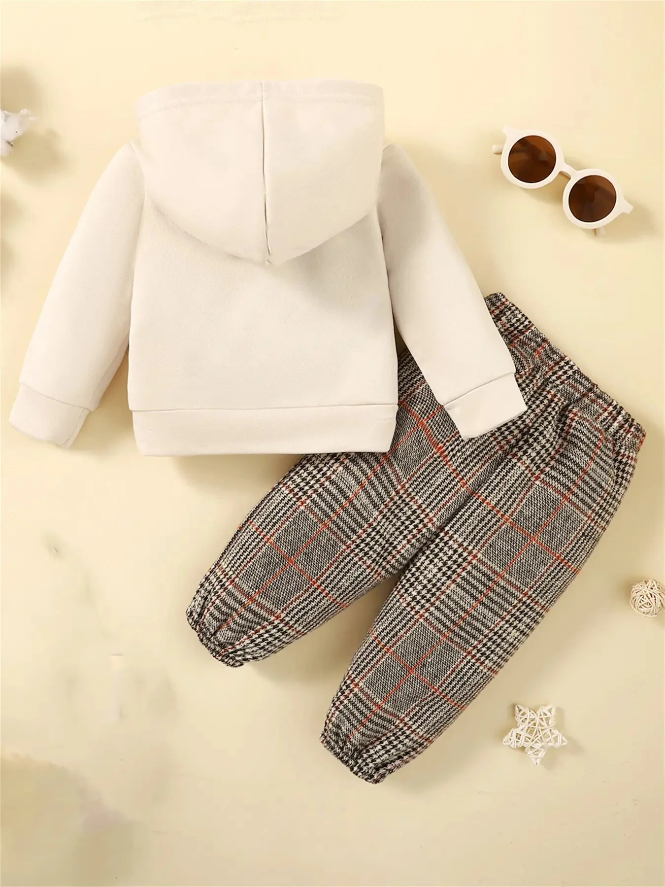 Winter  Toddler  Baby Boy Clothes  Bear embroidered design  Long Sleeve Hoodie Sweatshirt Floral Pants 2Pcs Fall Winter Outfits